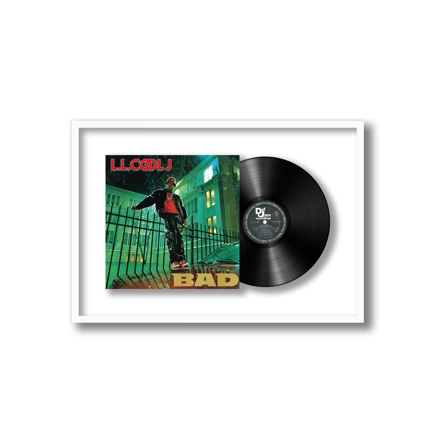 LL Cool J BAD Bigger and Deffer Framed Vinyl Record