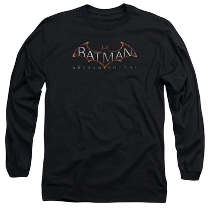 Batman Arkham Knight Logo Mens Long Sleeve Shirt Black Officially Licensed