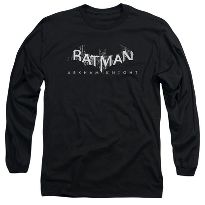 Batman Arkham Knight Ak Splinter Logo Mens Long Sleeve Shirt Black Officially Licensed