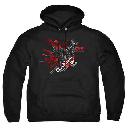 Batman Arkham Knight Ak Tech Mens Hoodie Black Officially Licensed