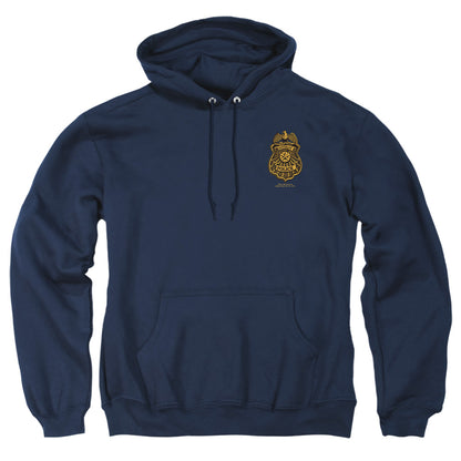 Batman Arkham Knight Gotham Badge Mens Hoodie Navy Officially Licensed