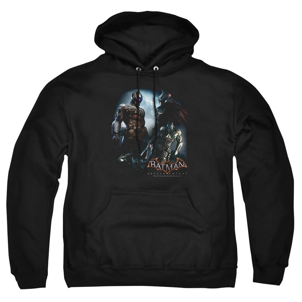 Batman Arkham Knight Face Off Mens Hoodie Black Officially Licensed