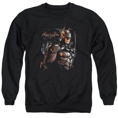 Batman Arkham Knight Dark Knight Mens Crewneck Sweatshirt Black Officially Licensed