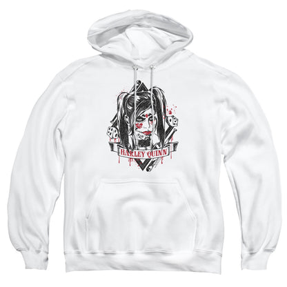 Batman Arkham Knight Sugar Quinn Mens Hoodie White Officially Licensed
