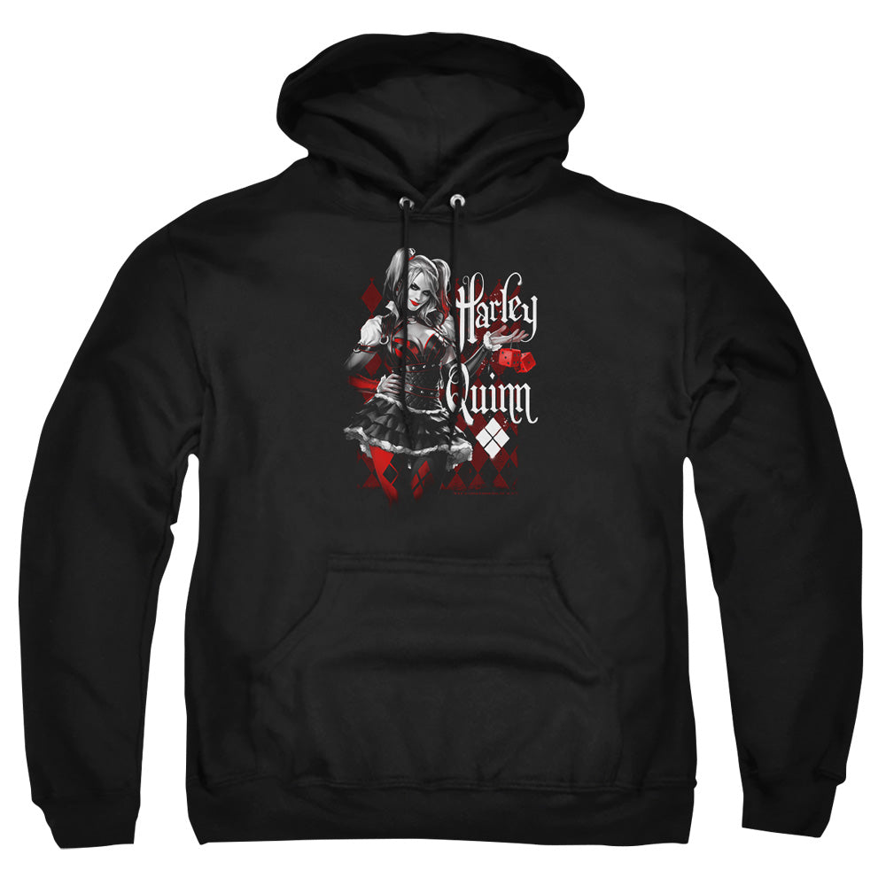Batman Arkham Knight Dice Mens Hoodie Black Officially Licensed