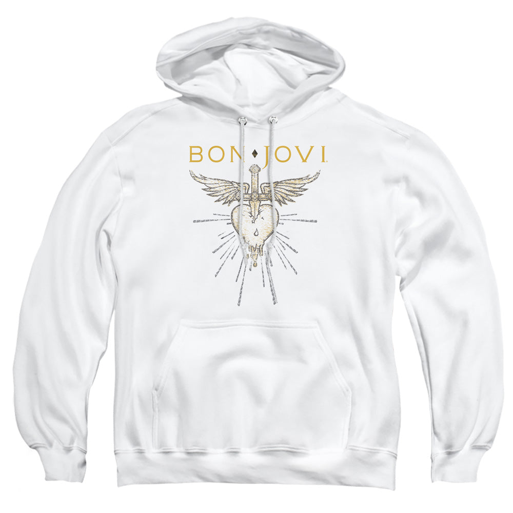 Bon Jovi Greatest Hits Mens Hoodie White