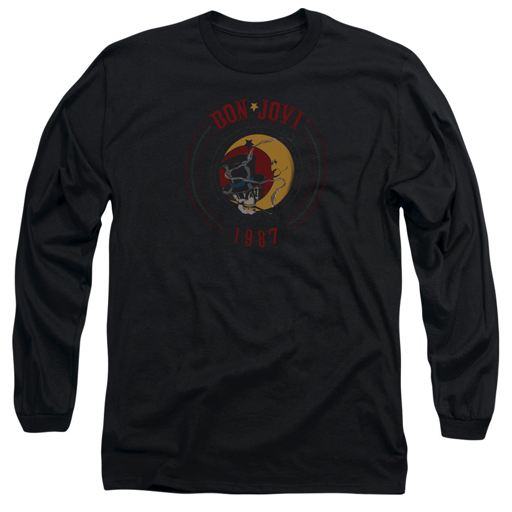 Bon Jovi 1987 Mens Long Sleeve Shirt Black