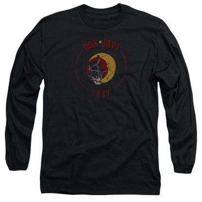 Bon Jovi 1987 Mens Long Sleeve Shirt Black Officially Licensed