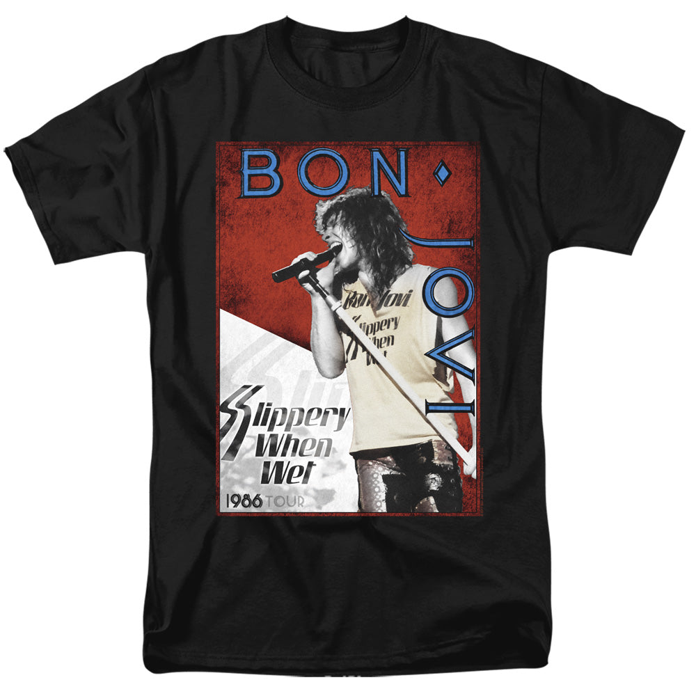 Bon Jovi 86 Tour Mens T Shirt Black