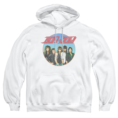 Bon Jovi Bon Sphere Mens Hoodie White