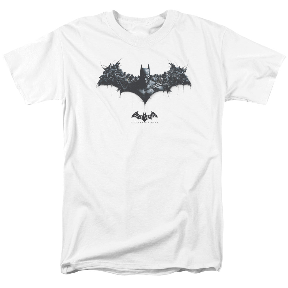 Batman Arkham Origins Bat Of Enemies Mens T Shirt White