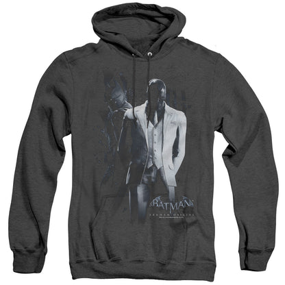 Batman Arkham Origins Black Mask Heather Mens Hoodie Black Officially Licensed