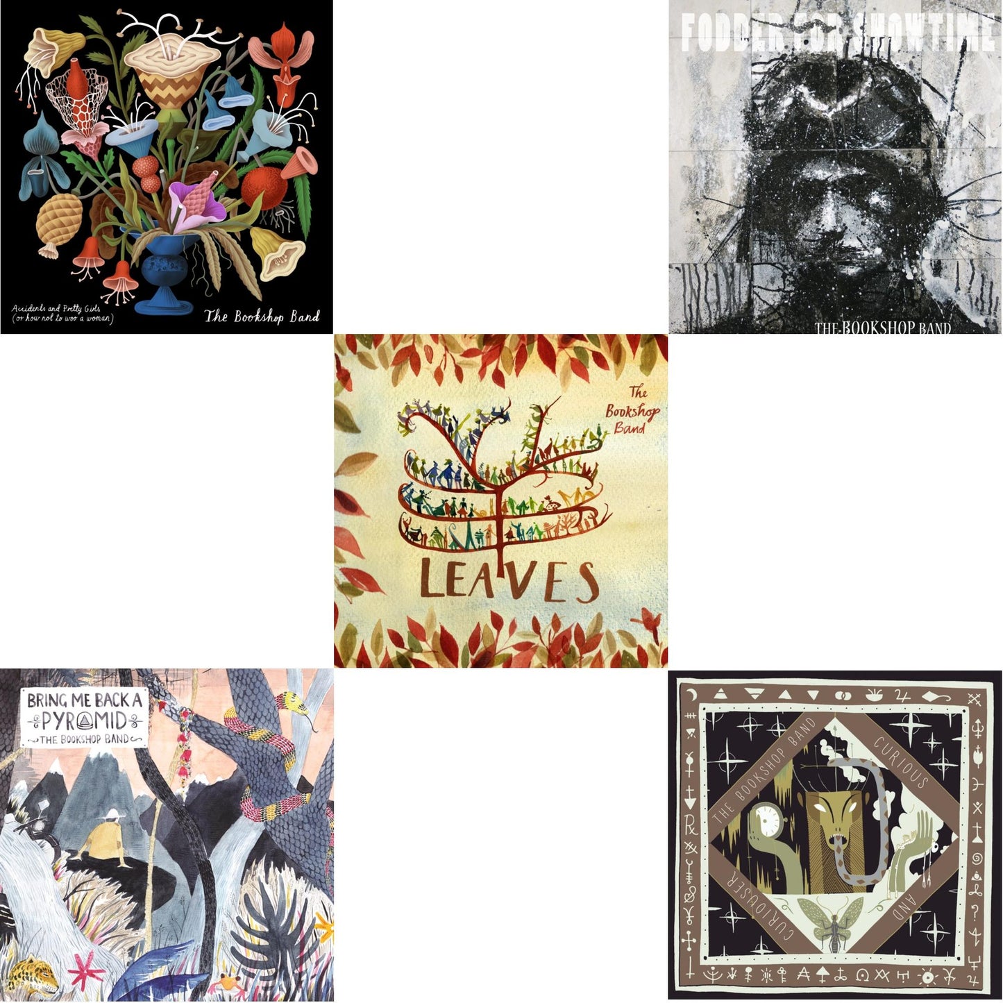 Bookshop Band - Accidents & Pretty Girls & Bring Me Back A Pyramid & Leaves & Fodder For Showtime & Curious & Curiouser - CD Bundle