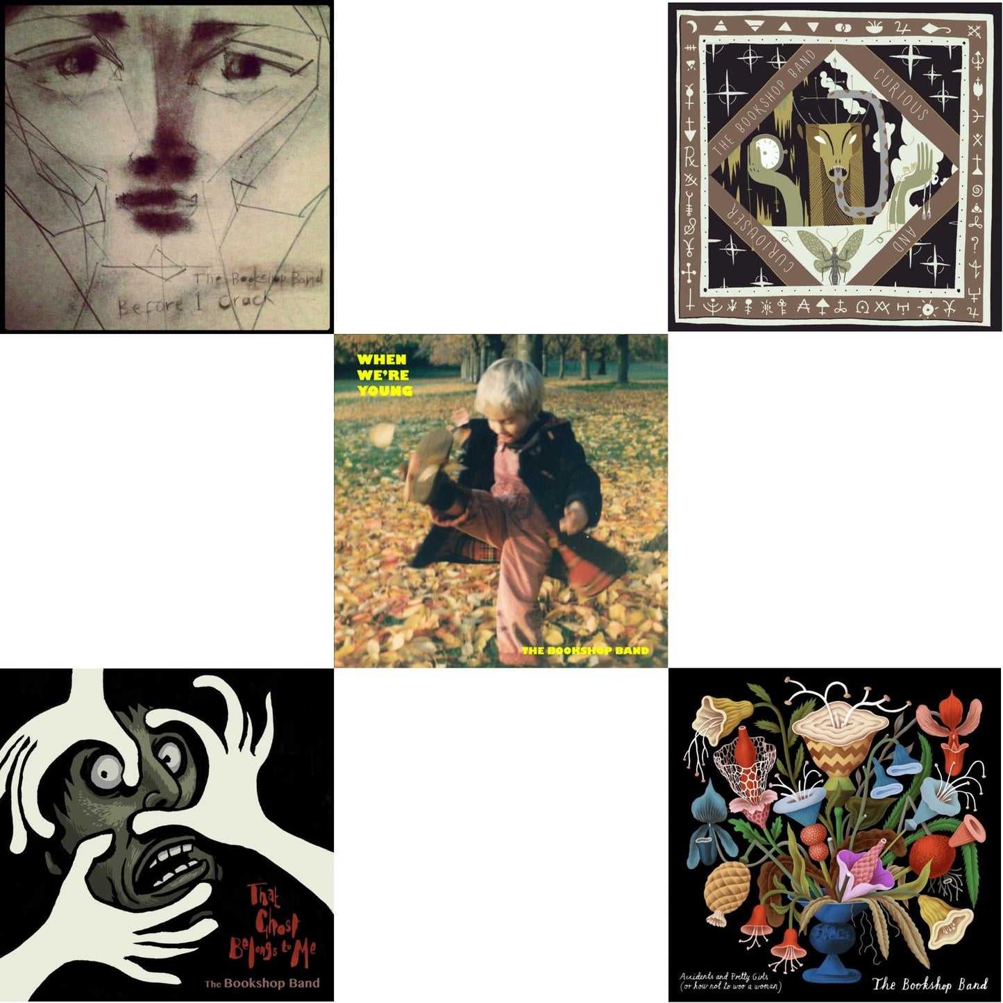 Bookshop Band - Accidents & Pretty Girls & Before I Crack & That Ghost Belongs To Me & When We’Re Young & Curious & Curiouser - CD Bundle
