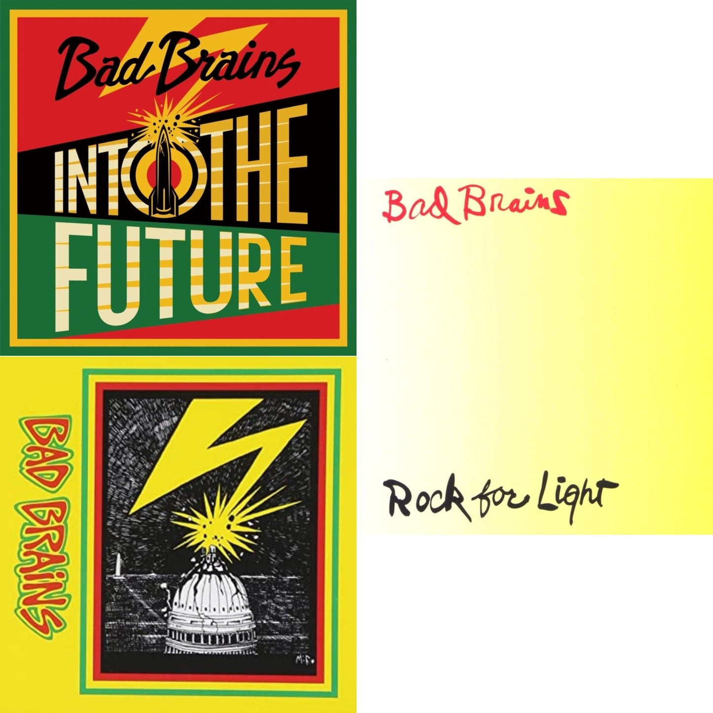 Bad Brains - Into The Future (Green, Yellow, Red Splatter LP Vinyl) & Bad Brains & Rock For Light (Burnt Orange LP Vinyl)