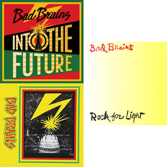Bad Brains - Into The Future (Green, Yellow, Red Splatter LP Vinyl) & Bad Brains & Rock For Light (Burnt Orange LP Vinyl)