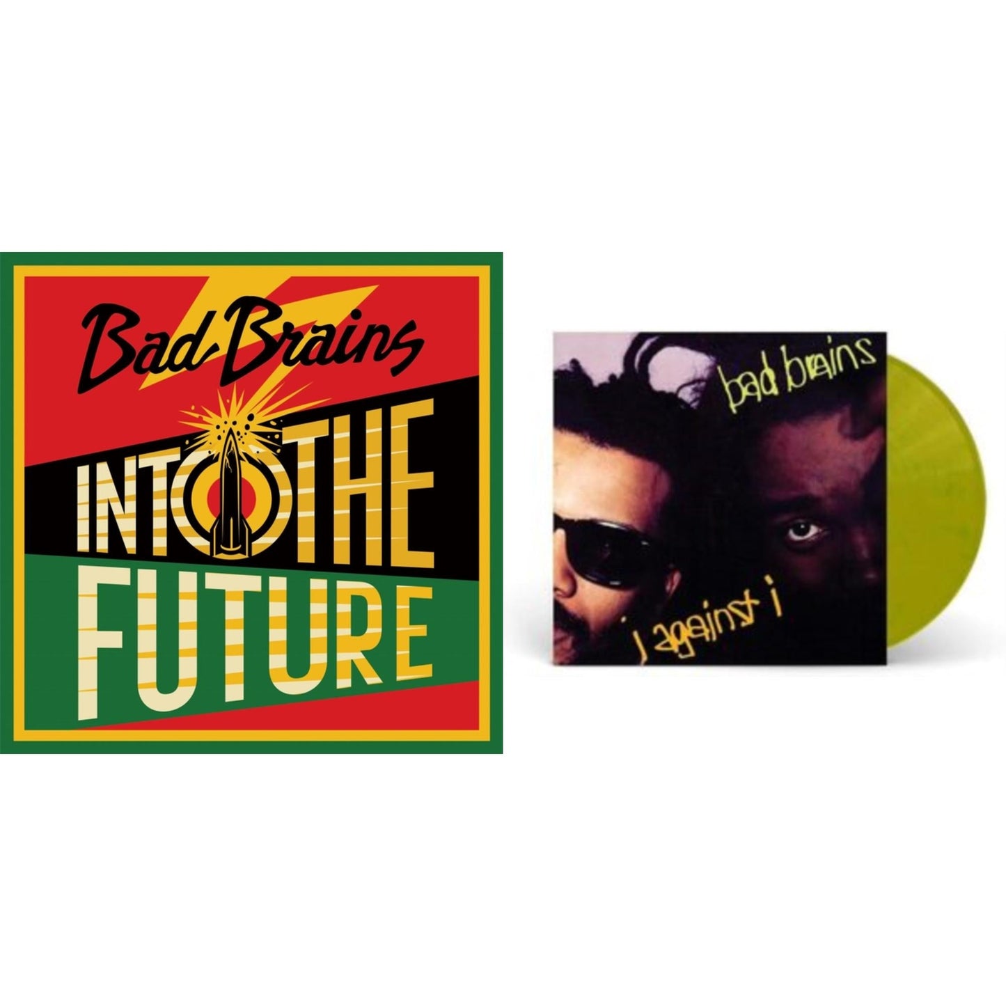 Bad Brains - Into The Future (Green, Yellow, Red Splatter LP Vinyl) & I Against I (Plutonium LP Vinyl)