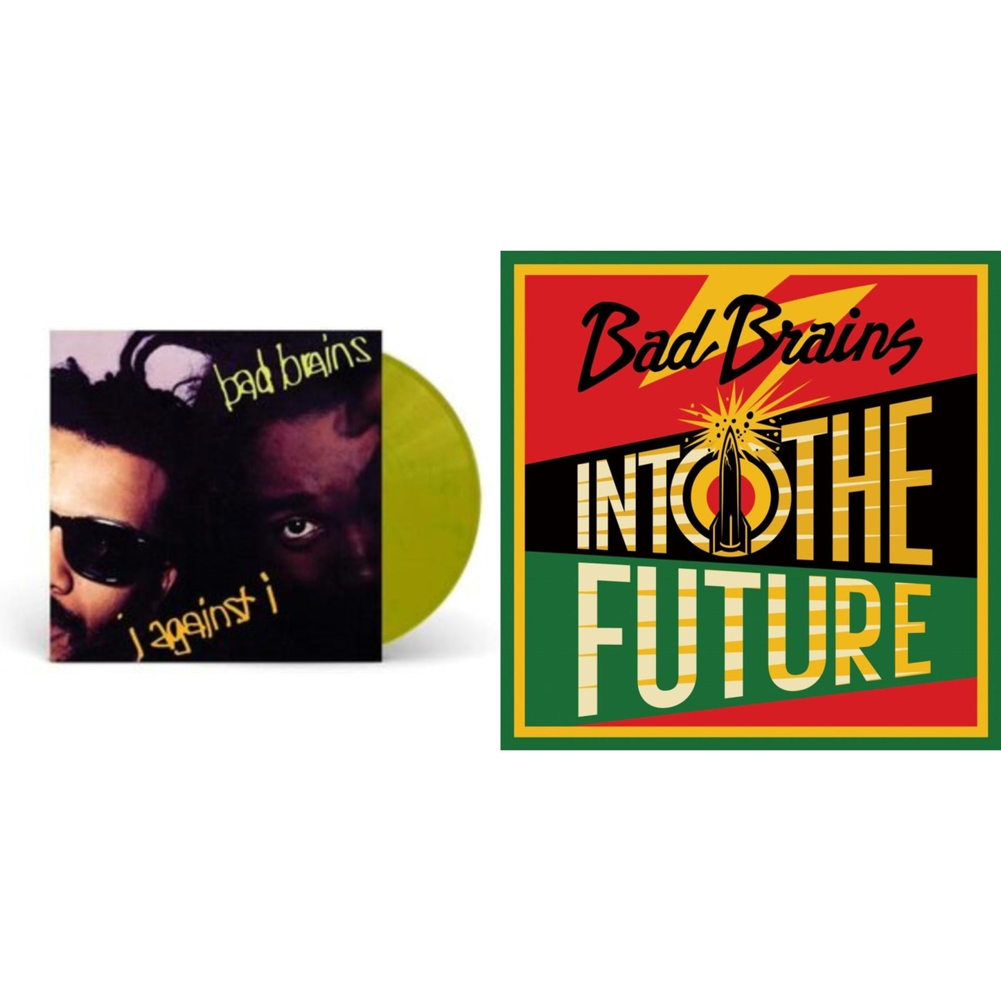Bad Brains - Into The Future (Green, Yellow, Red Splatter LP Vinyl) & I Against I (Plutonium LP Vinyl)