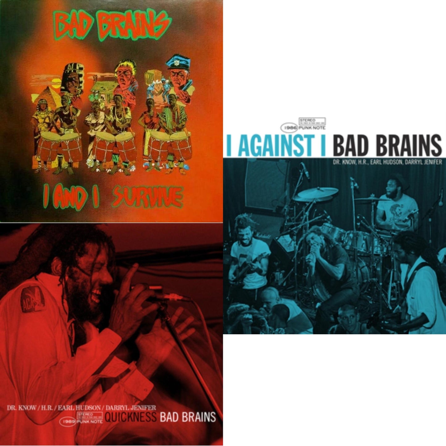 Bad Brains - I & I Survive & Quickness (Punk Note) & I Against I - Punk Note - LP Vinyl Bundle