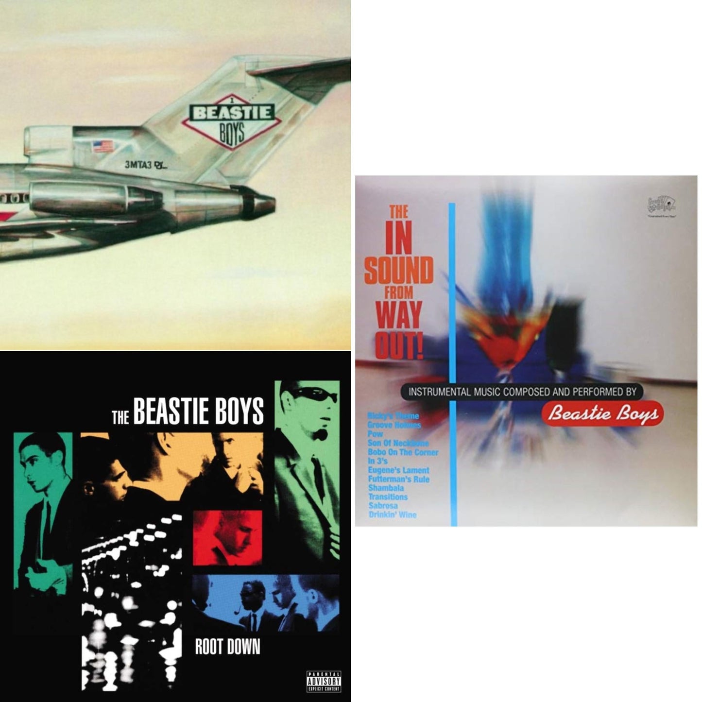 Beastie Boys - Licensed To Ill (30Th Anniversary Edition) & In Sound From Way Out (180G) & Root Down Ep - LP Vinyl Bundle