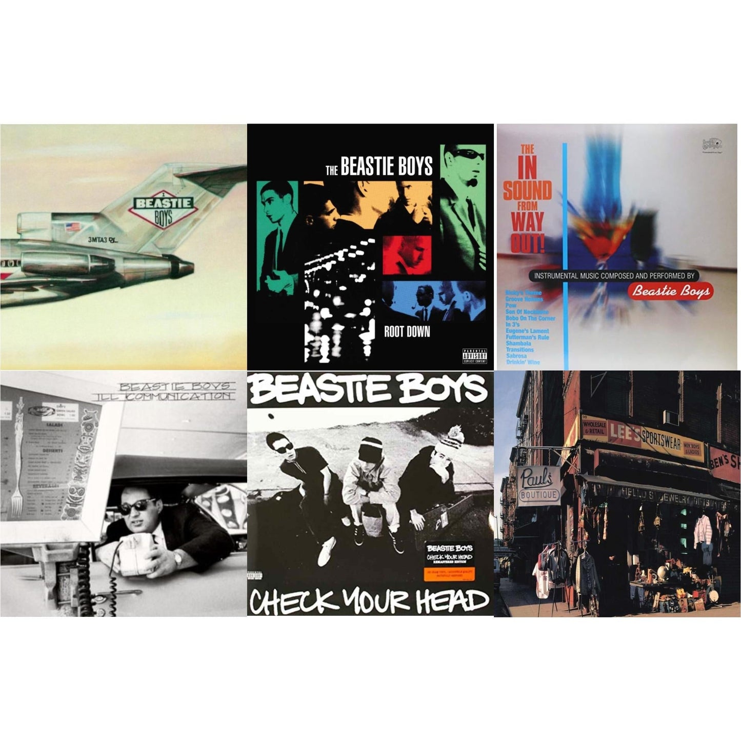 Beastie Boys - Check Your Head & Ill Communication (30Th Anniversary Deluxe Edition) (3LP) & Licensed To Ill (30Th Anniversary Edition) & In Sound From Way Out (180G) & Root Down Ep & Paul's Boutique (2 LP)