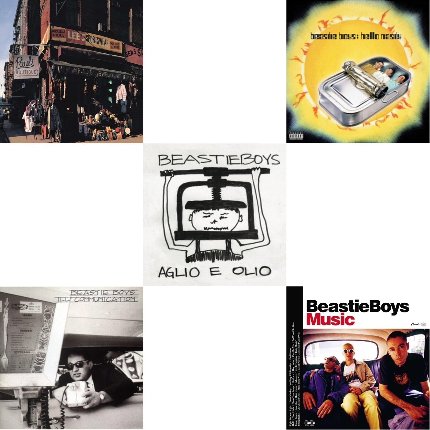 Beastie Boys - Ill Communication & Hello Nasty & Aglio E Olio & Beastie Boys Music (2LP) & Paul's Boutique (2 LP)