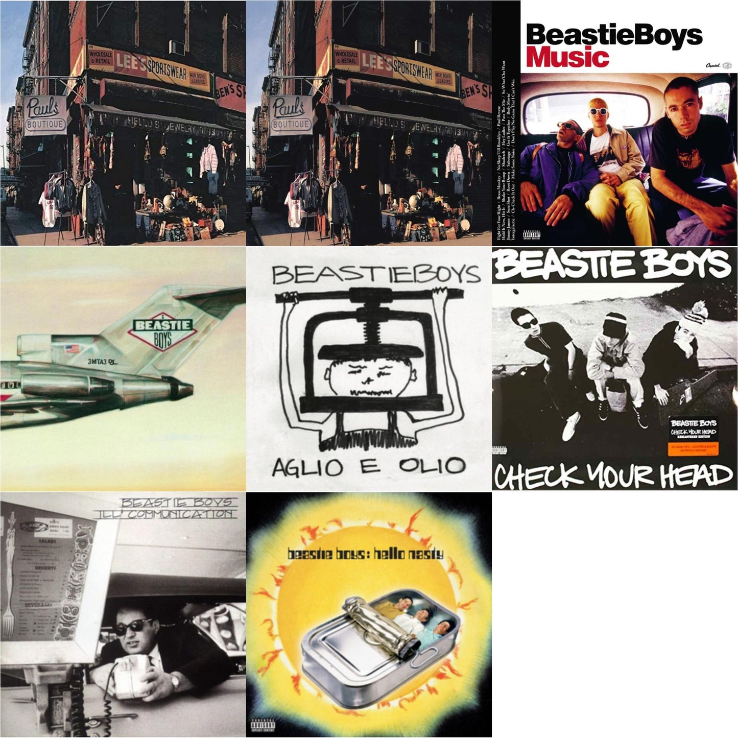 Beastie Boys - Paul's Boutique (20Th Anniversary) & Check Your Head & Ill Communication & Hello Nasty & Aglio E Olio & Beastie Boys Music (2LP) & Licensed To Ill (30Th Anniversary Edition) & Paul's Boutique (2 LP)