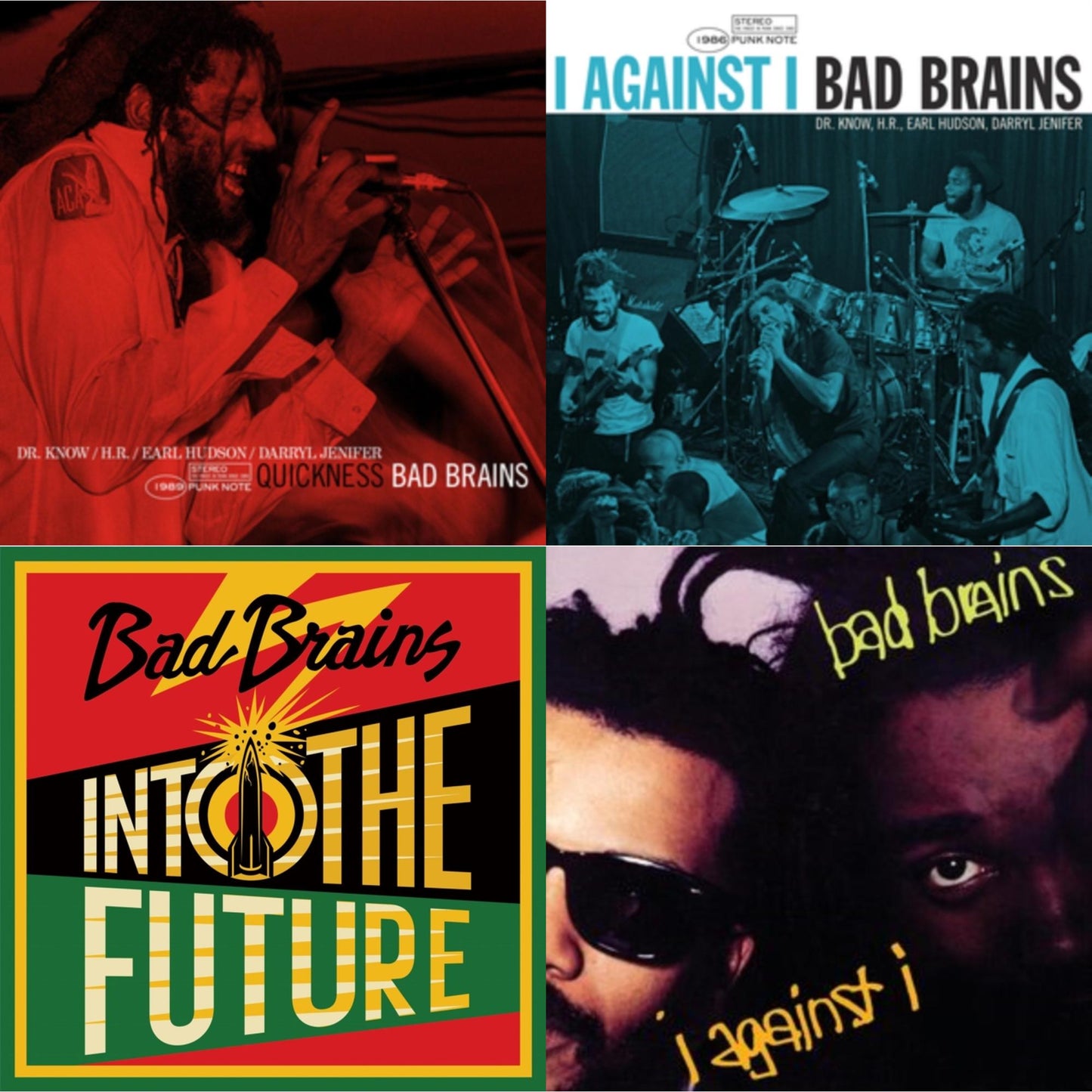 Bad Brains - Into The Future (Green, Yellow, Red Splatter LP Vinyl) & Quickness (Punk Note) & I Against I & I Against I - Punk Note
