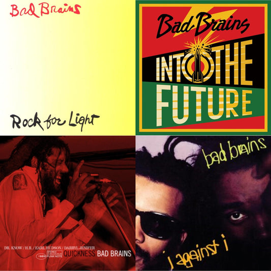 Bad Brains - Into The Future (Green, Yellow, Red Splatter LP Vinyl) & Quickness (Punk Note) & I Against I & Rock For Light (Burnt Orange LP Vinyl)