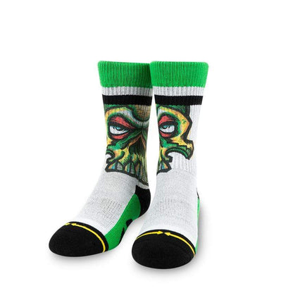 Bobby Brown Green Skull Youth Crew Sock
