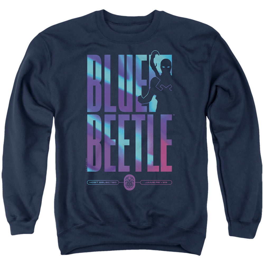 Blue Beetle (2023) Hero Host Mens Crewneck Sweatshirt Navy Officially Licensed