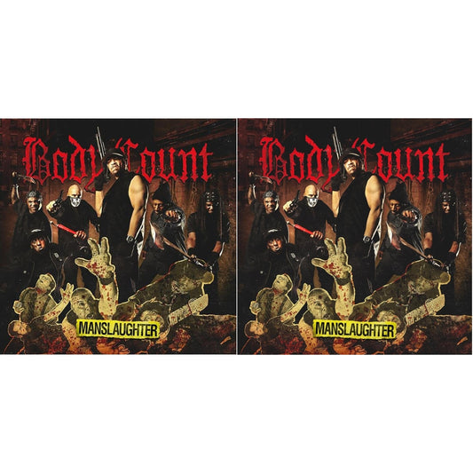 Body Count - Manslaughter (Cloudy Blood Red/Ultra Clear LP Vinyl) & Manslaughter (X) (Black-Yellow Striped / Black-Silver Splatter LP Vinyl) (I)