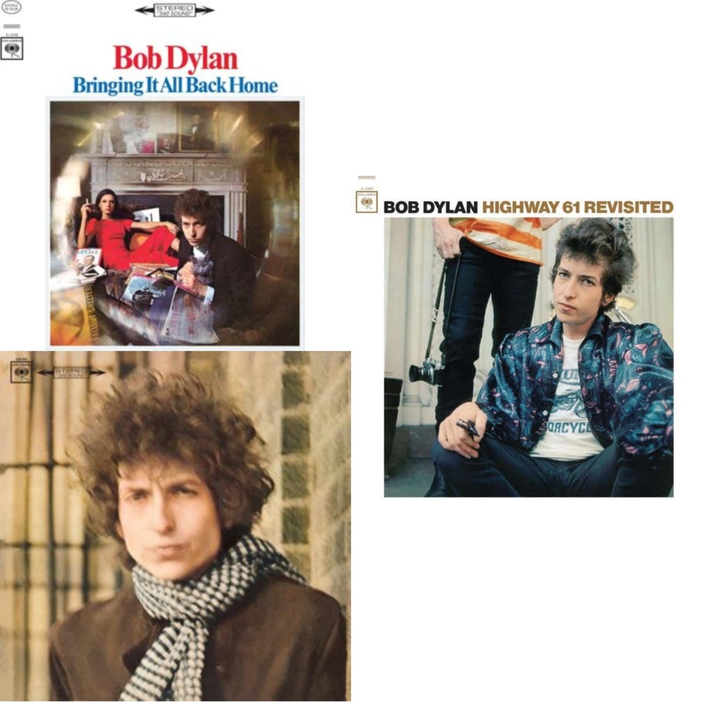 Bob Dylan - Bringing It All Back Home & Blonde On Blonde & Highway 61 Revisited - LP Vinyl Bundle