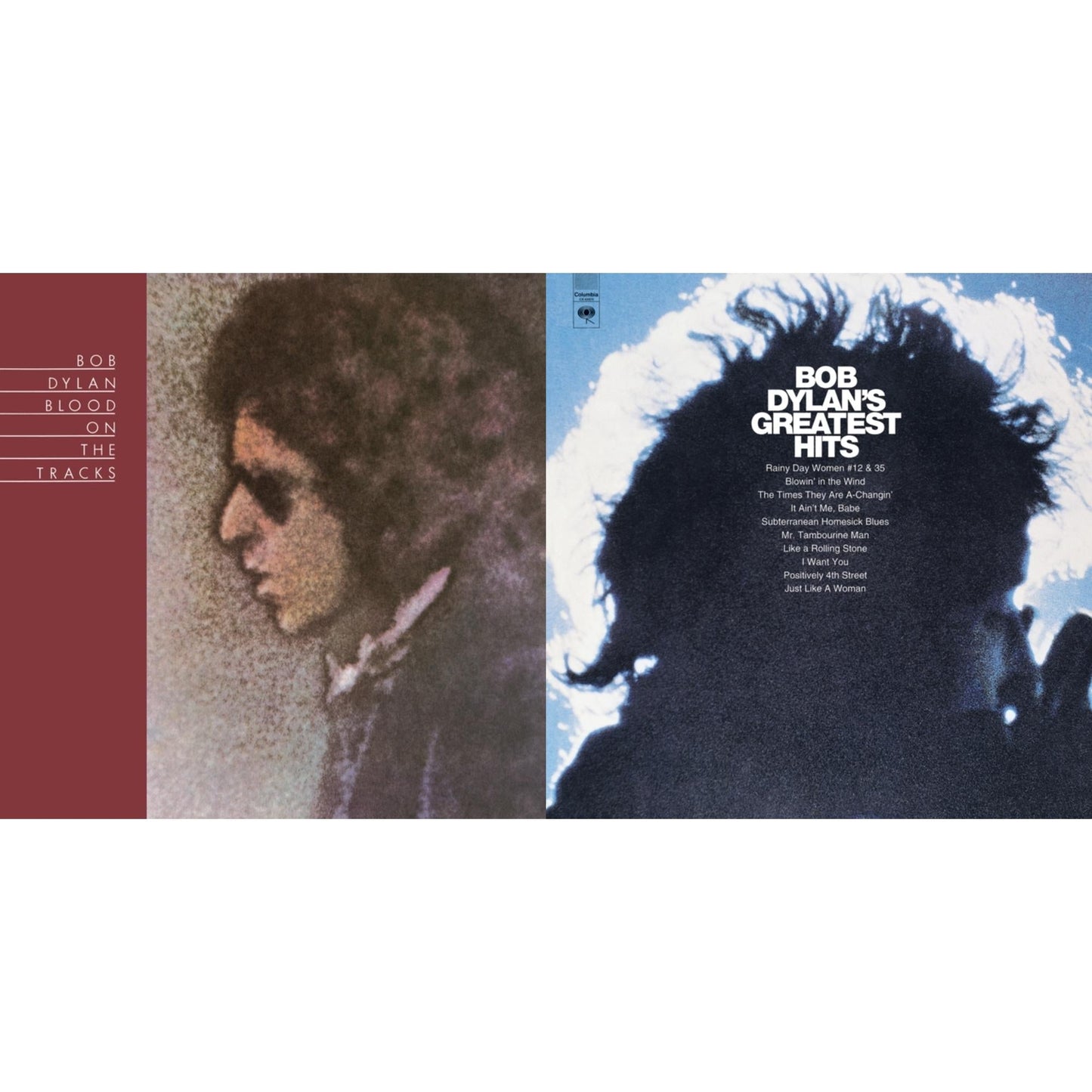 Bob Dylan - Blood On The Tracks (150G/Dl Insert) & Greatest Hits (150G/Dl Card) - LP Vinyl Bundle
