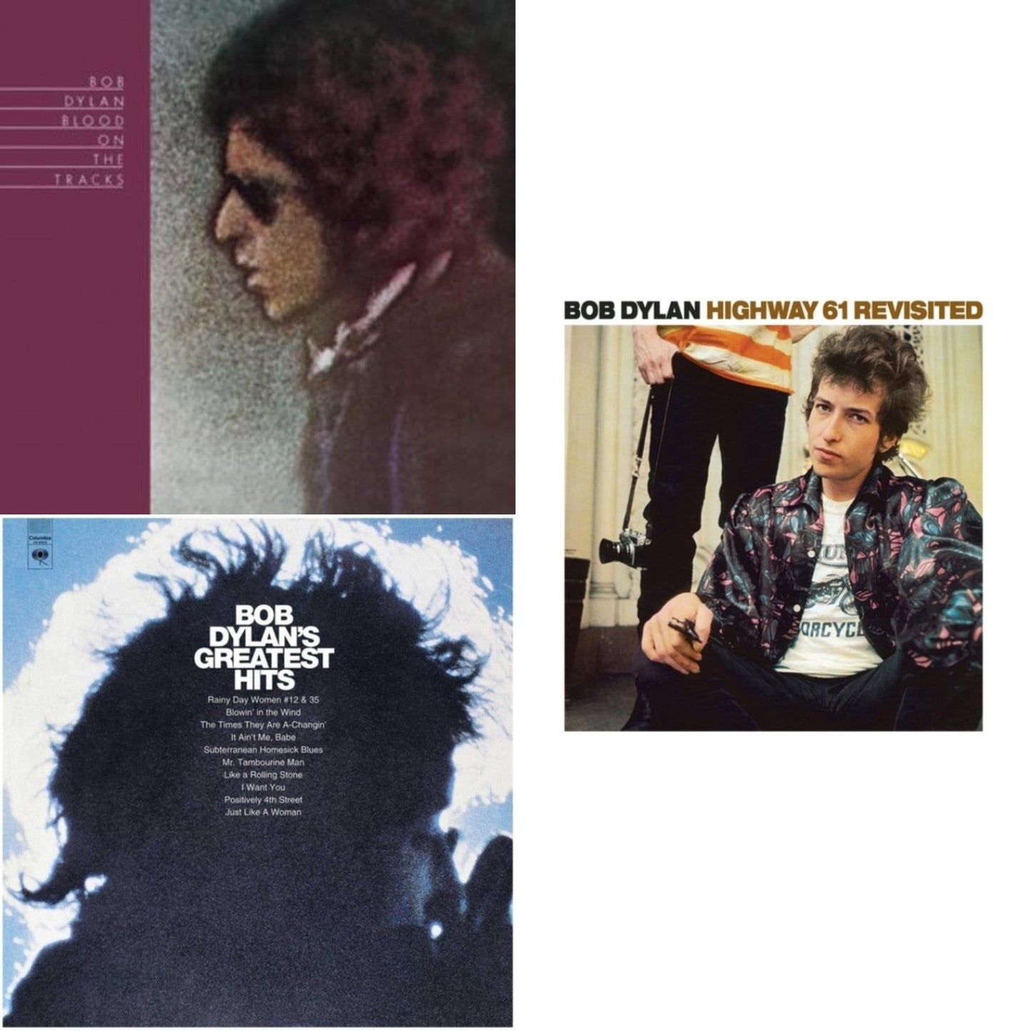 Bob Dylan - Greatest Hits Vol.1 & Blood On The Tracks & Highway 61 Revisited - CD Bundle