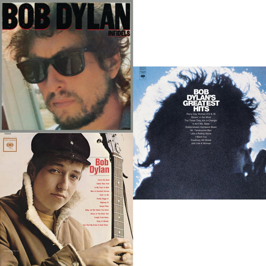 Bob Dylan - Infidels (150G/Dl Insert) & Bob Dylan (Mono) & Greatest Hits (150G/Dl Card) - LP Vinyl Bundle