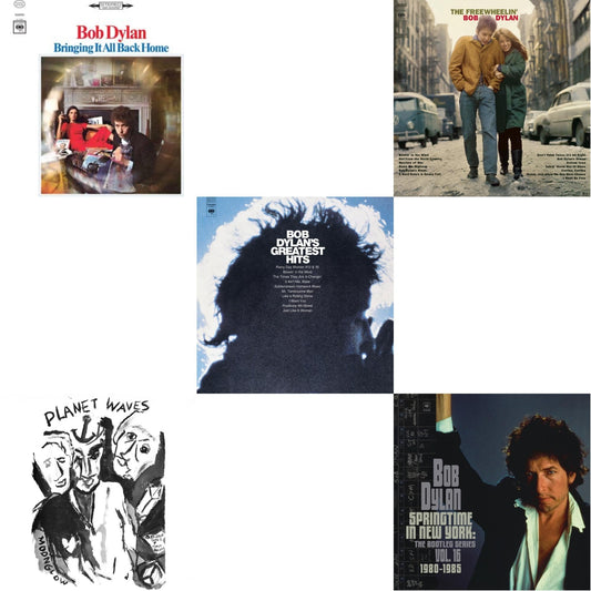 Bob Dylan - Planet Waves (150G LP Vinyl/Dl) & Springtime In New York: The Bootleg Series Vol. 16 (1980-1985) (2LP) & Bringing It All Back Home & Freewheelin Bob Dylan (140G/Dl Code) & Greatest Hits (150G/Dl Card)