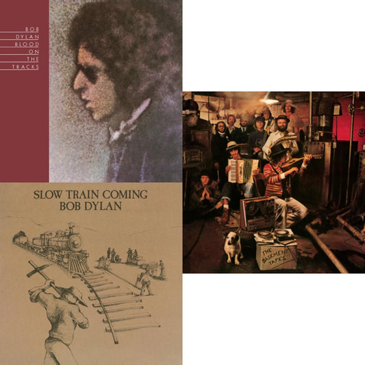 Bob Dylan - Blood On The Tracks (150G/Dl Insert) & Slow Train Coming (150G/Dl Card) & Basement Tapes - LP Vinyl Bundle