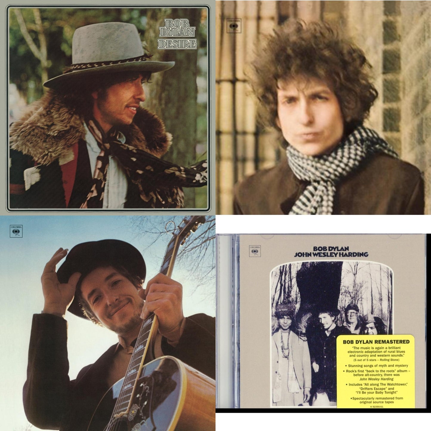 Bob Dylan - Desire & Nashville Skyline & John Wesley Harding & Blonde On Blonde - CD Bundle