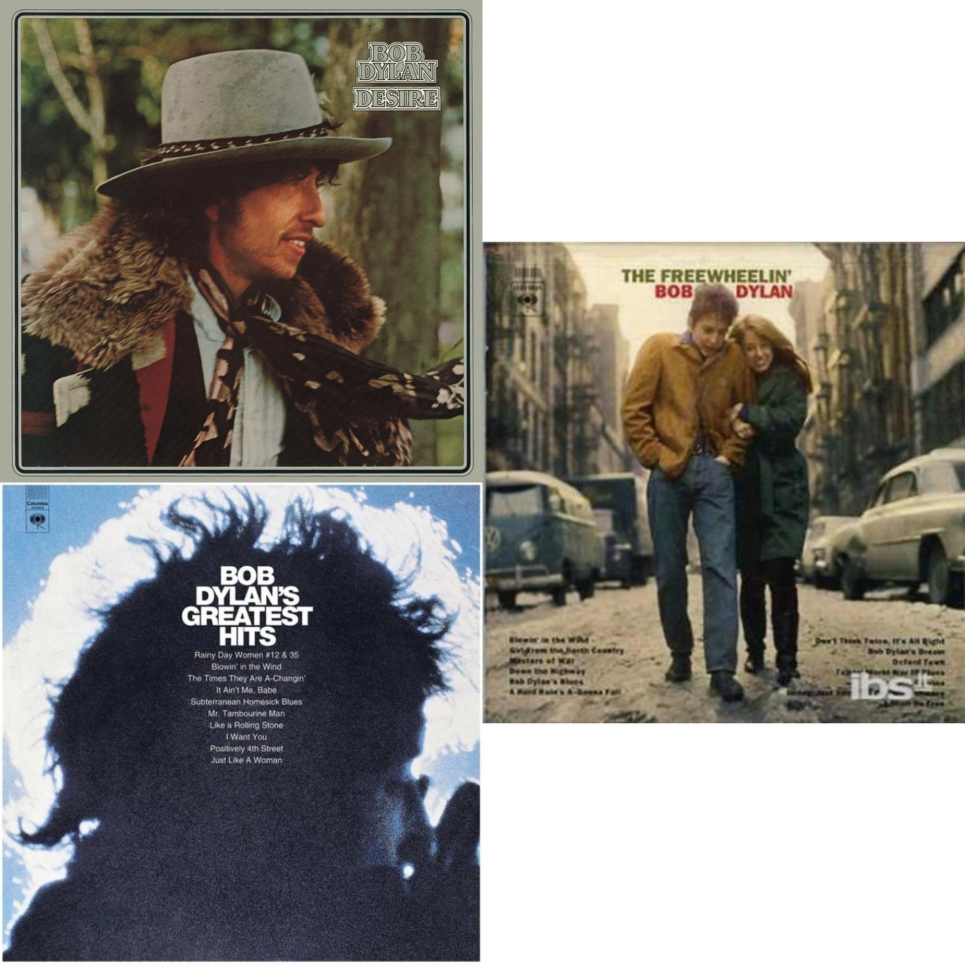 Bob Dylan - Greatest Hits Vol.1 & Desire & Freewheelin Bob Dylan - CD Bundle
