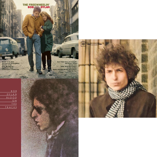Bob Dylan - Blood On The Tracks (150G/Dl Insert) & Blonde On Blonde & Freewheelin Bob Dylan (140G/Dl Code) - LP Vinyl Bundle