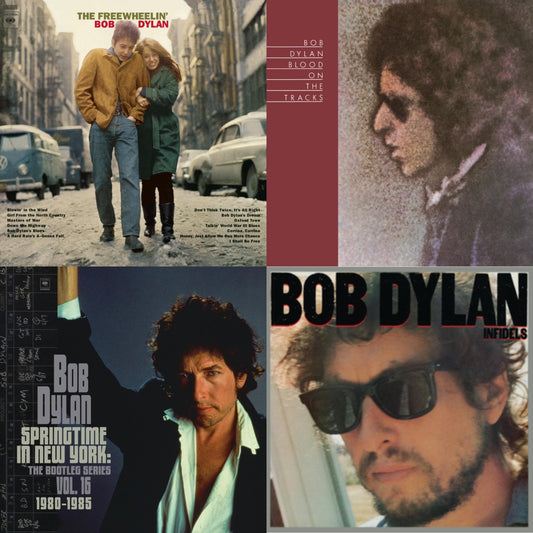 Bob Dylan - Infidels (150G/Dl Insert) & Blood On The Tracks (150G/Dl Insert) & Springtime In New York: The Bootleg Series Vol. 16 (1980-1985) (2LP) & Freewheelin Bob Dylan (140G/Dl Code)