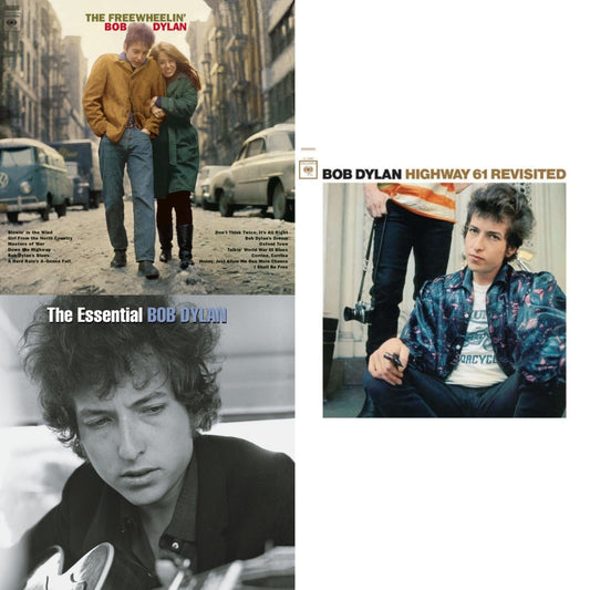 Bob Dylan - Highway 61 Revisited & Essential Bob Dylan & Freewheelin Bob Dylan (140G/Dl Code) - LP Vinyl Bundle