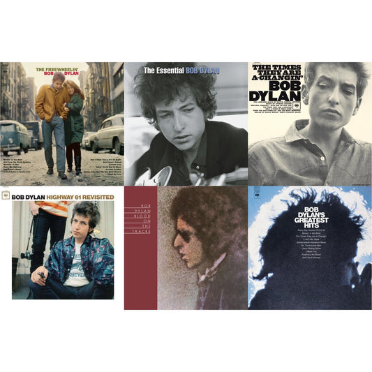 Bob Dylan - Blood On The Tracks (150G/Dl Insert) & Times They Are A-Changin (Mono) & Highway 61 Revisited & Essential Bob Dylan & Freewheelin Bob Dylan (140G/Dl Code) & Greatest Hits (150G/Dl Card) - LP Vinyl Bundle