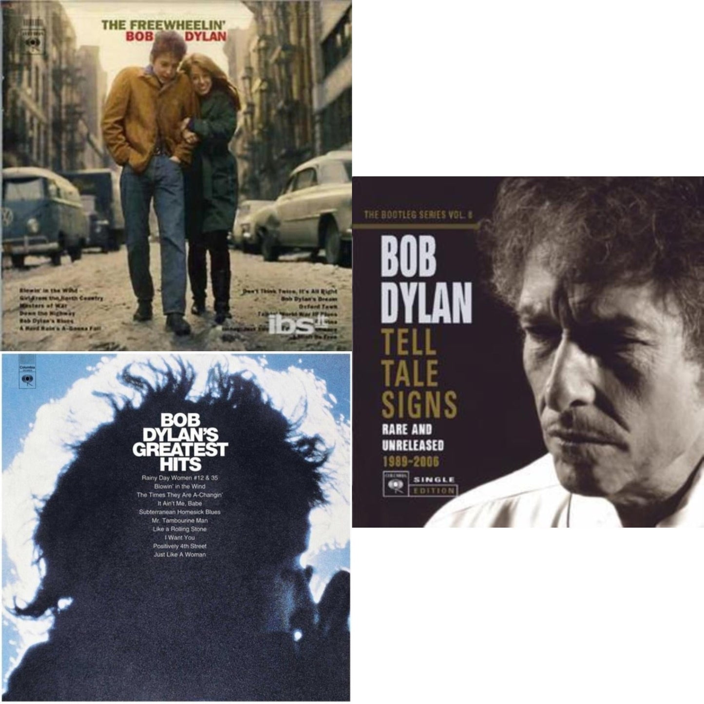 Bob Dylan - Greatest Hits Vol.1 & Freewheelin Bob Dylan & Tell Tale Signs: Bootleg Series Vol.8 - CD Bundle