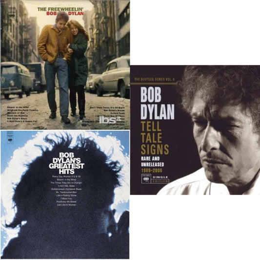 Bob Dylan - Greatest Hits Vol.1 & Freewheelin Bob Dylan & Tell Tale Signs: Bootleg Series Vol.8 - CD Bundle