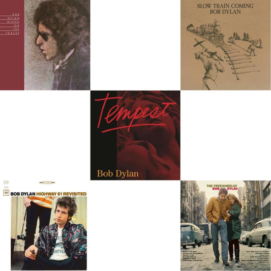 Bob Dylan - Blood On The Tracks (150G/Dl Insert) & Highway 61 Revisited & Tempest (2LP/CD/180G/Gatefold) & Slow Train Coming (150G/Dl Card) & Freewheelin Bob Dylan (140G/Dl Code)