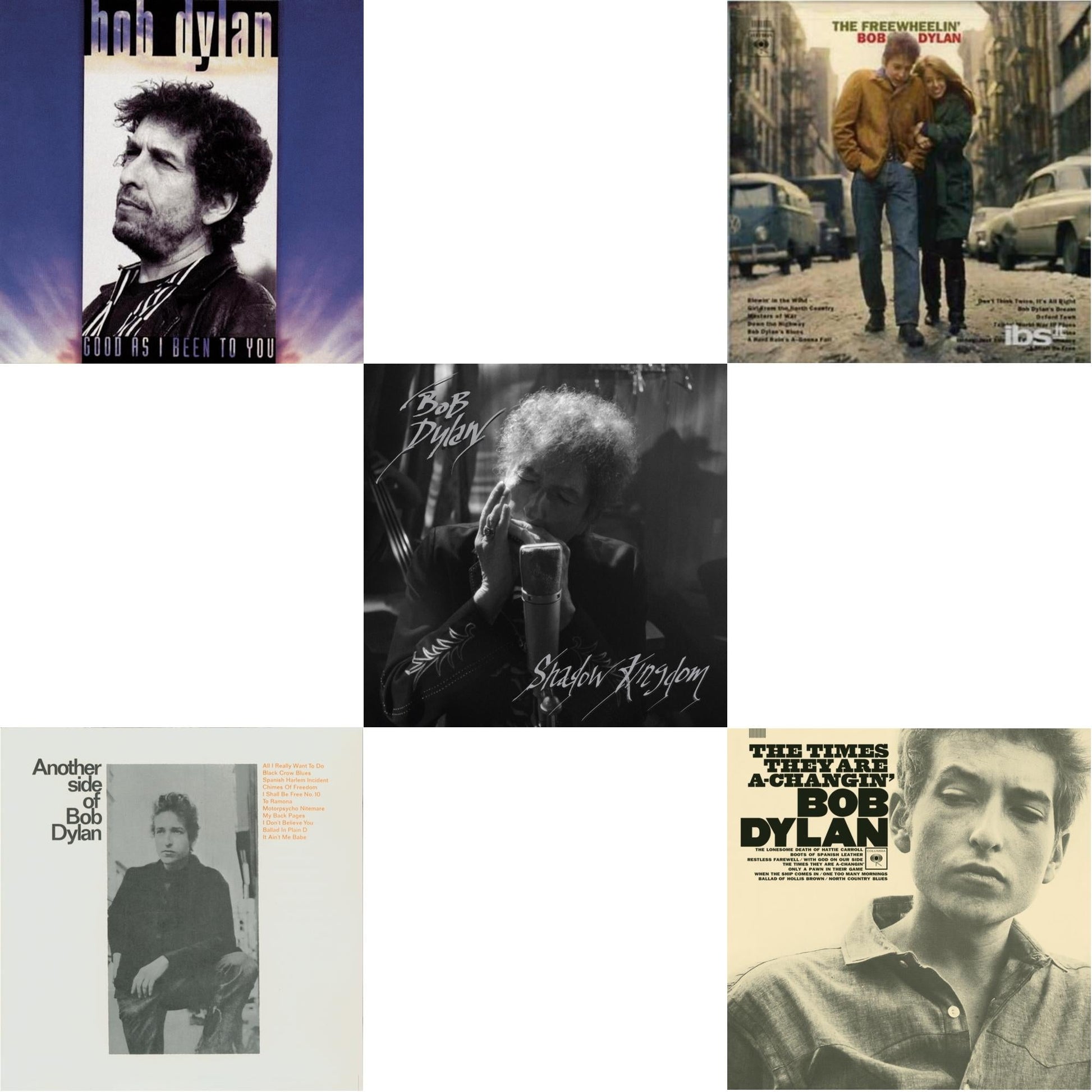 Bob Dylan - Shadow Kingdom & Freewheelin Bob Dylan & Times They Are A-Changin & Good As I Been To You & Another Side Of Bob Dylan - CD Bundle