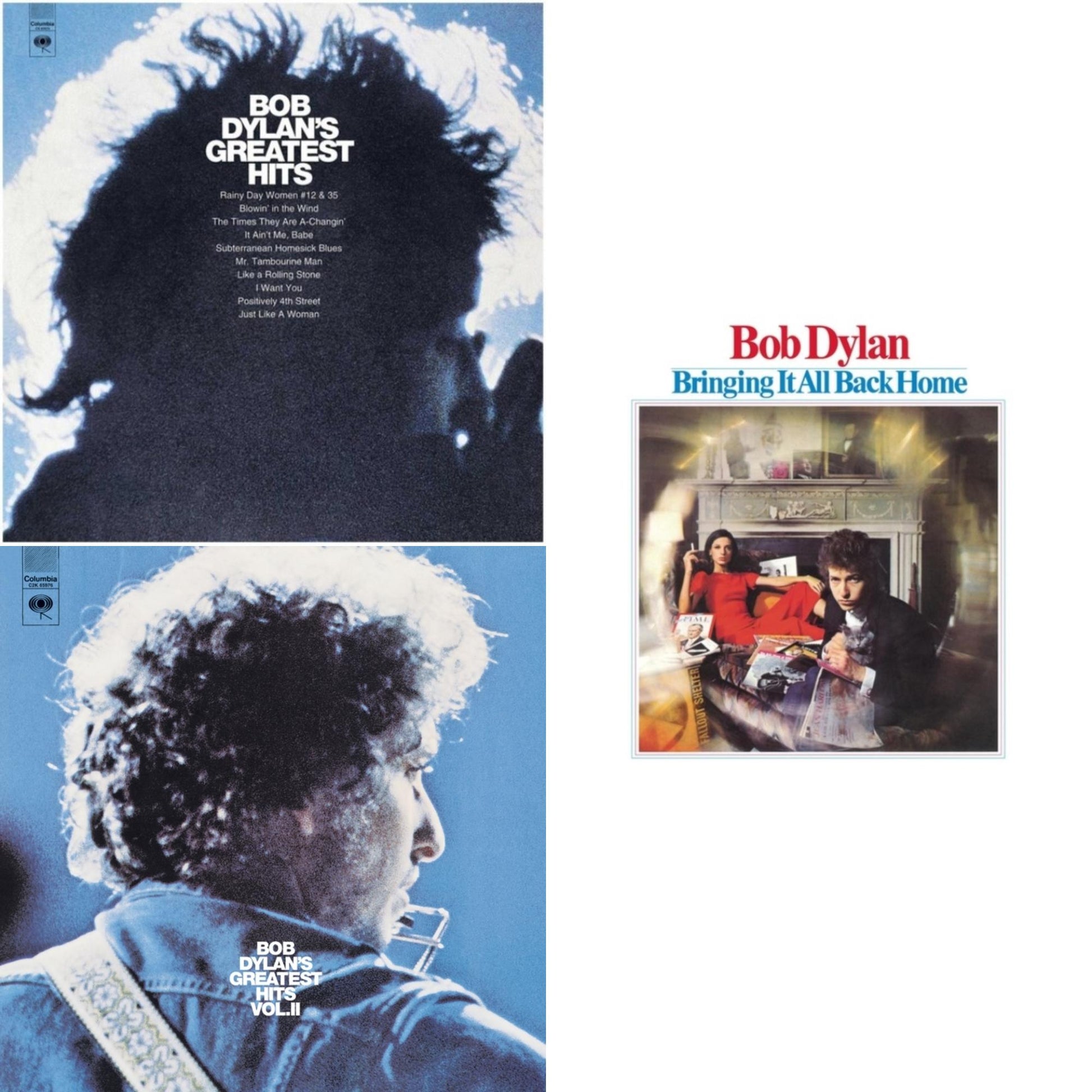 Bob Dylan - Greatest Hits Vol.1 & Greatest Hits Vol.2 & Bringing It All Back Home - CD Bundle