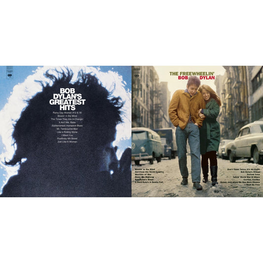 Bob Dylan - Freewheelin Bob Dylan (140G/Dl Code) & Greatest Hits (150G/Dl Card) - LP Vinyl Bundle